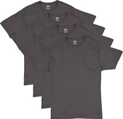 Hanes Herren Essentials Kurzarm-T-Shirt Vorteilspack, Rauchgrau, 4 Stück, XL von Hanes