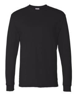 Hanes Herren Essentials Langarm T-Shirt Vorteilspack (2er-Pack), schwarz, Mittel von Hanes