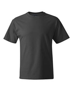 Hanes Herren Kurzarm Beefy-T (2 Stück), Smoke Grey, Mittel von Hanes