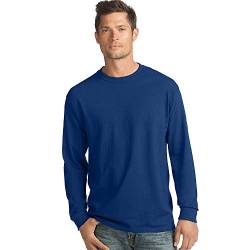 Hanes Herren L/S ComfortSoft Tee 4er Pack ComfortSoft Langarm-Shirt (4er Pack), Deep Royal, M von Hanes