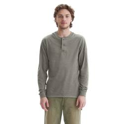 Hanes Herren O5719 Henley Hemden, Kieselstein Crossdye, M EU von Hanes