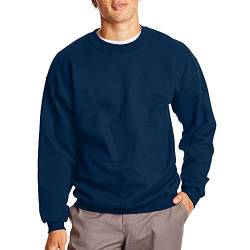 Hanes Herren-Sweatshirt aus Baumwolle, schwer, Rundhalsausschnitt, Navy, X-Large von Hanes