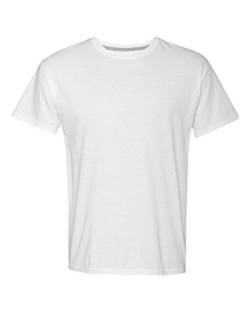 Hanes Herren T-Shirts X-Temp Herren Performance T-Shirt Pack Feuchtigkeitsableitende T-Shirts Baumwollmischung T-Shirts 2er-Pack, Weiss/opulenter Garten, L von Hanes