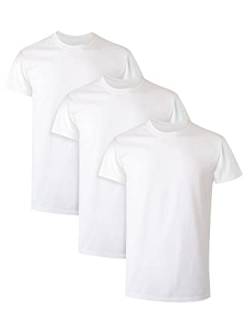 Hanes Herren Unterhemd ohne Etikett, Baumwolle, Crew, mehrere Packungen und Farben, Weiß, XX-Large von Hanes