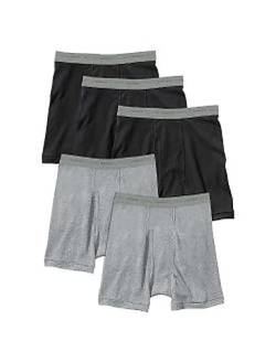 Hanes Herren Unterwäsche Boxershorts Pack, Baumwolle ComfortSoft Boxershorts für Männer, Feuchtigkeitstransport Atmungsaktiv, Multipack, 5er-Pack, Sortiert, Large von Hanes