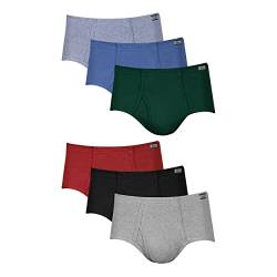 Hanes Herren Unterwäsche Slip Mid-Rise Moisture Wicking 6er Pack, Verschiedene Feststoffe, 6 Stück, Medium von Hanes