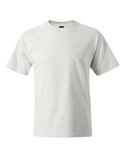 Hanes Herren short fashion t shirts, Weiß, L EU von Hanes