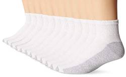 Hanes Men's 12 Pack Big and Tall Ankle Socks, White, 12-14 von Hanes