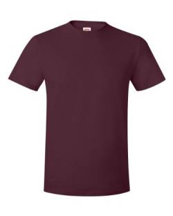 Hanes Men's Nano Premium Cotton T-Shirt (Pack of 2), Maroon, 3X Large von Hanes