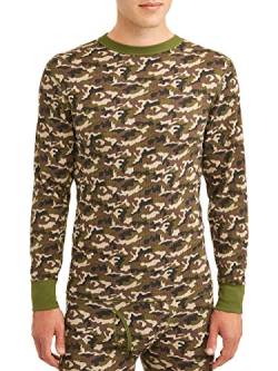 Hanes Men's Waffle Knit Thermal Crew Neck Long Sleeve T-Shirt FreshIQ, Camo, Large von Hanes