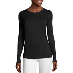 Hanes Sport Cool DRI Damen Performance Longsleeve T-Shirt, schwarz, XX-Large von Hanes