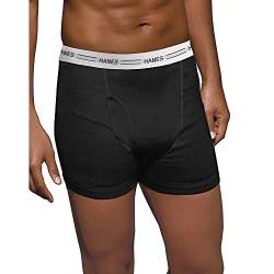 Hanes TAGLESS® Men's Boxer Briefs 4-Pack 4XL Black von Hanes