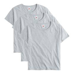 Hanes Womens Essentials Oversize-T-Shirt-Pack, Baumwoll-T-Shirt für Damen, entspannte Passform, 3er-Pack, Leichter Stahl, S von Hanes