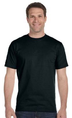 T-Shirt girocollo ComfortSoft da Uomo da 6 pezzi - Nero - 4XL von Hanes