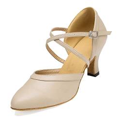 Hanfike Frauen Hochzeitsschuhe Fesselriemen Partei Abend Pumps HW044 Nude EU 39 von Hanfike