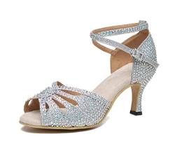 Hanfike Sandalen Damen Elegant Für Party Hochzeits Abend Prom Schuhe L487 Silber EU 37.5 von Hanfike