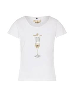 Hangowear Damen T-Shirt Prosecco Queen weiß L von Hangowear