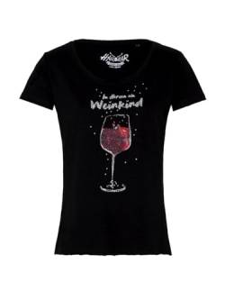 Hangowear Damen T-Shirt WEINKIND schwarz XXL von Hangowear