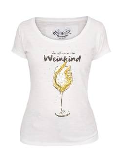 Hangowear Damen T-Shirt WEISSWEINKIND weiß L von Hangowear