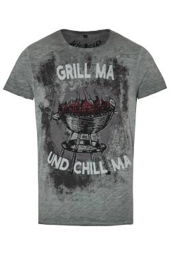 Trachtenshirt grau Grill ma und Chill ma 012939 von Hangowear