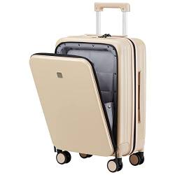 Hanke Carry On Gepäck Airline Approved with Spinner Wheels, Upright 20" PC Hard Case Koffer mit Front Laptop Tasche TSA Lock, Rolling Gepäck für Geschäftsreisen und Reise von Hanke