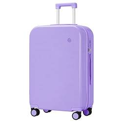 Mixi Koffer-Gepäck mit Spinner-Rädern, Hardside Rollkoffer PC mit Abdeckung & TSA-Schloss, leichtes Reiseetui 16'' 20'' 22'' 24'' 28'' Handgepäck, fliederfarben / violett, 16in carry on von Hanke