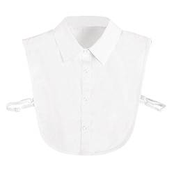 Hanmorlla Frauen Kragen Abnehmbare Hälfte Shirt Bluse Damen Blusenkragen Cotton Kragen Weiß von Hanmorlla