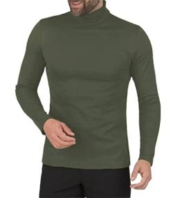 Hann Brooks Herren-Poloshirt aus schwerer Baumwolle, gerippt, Trichterhals, einfarbig, für den Außenbereich, grün, XL von Hann Brooks