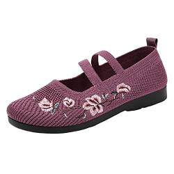 Hanraz Stoff Ballerina Damen: Sportlich Ballerinas Schuhe Bequem Flache Schuhe Für Damen Damenschuhe Sneaker Klassische Sommerschuhe Freizeitschuhe von Hanraz