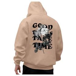 Kapuzenpullover Herren Hoodie Männer mit Backprint Sweatshirt Y2K Oversized Streetwear Sweatjacke mit Kapuze Langarm Kapuzenpulli Frühling Herbst Winter Kapuzenjacke von Hanraz