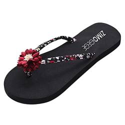 Sommerschuhe Schuhe Römersandalen Strasssteine Klettverschluss Weicher Schlappen Weiche Sandalen Sommer Sandaletten Schnalle von Hanraz