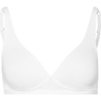 HANRO Cotton Sensation Schalen-BH, Triangel-Form, bügellos, für Damen, weiß, 75A von Hanro