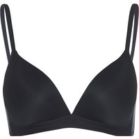 HANRO Satin Deluxe Soft-BH, bügellos, gepaddet, für Damen, schwarz, 85B von Hanro