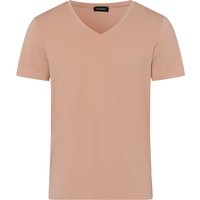 HANRO Unterhemd, Kurzarm, V-Ausschnitt, für Herren, beige, L von Hanro