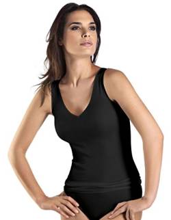 Hanro Damen Cotton Seamless Unterhemd, Schwarz (black 0019), 42/44 (Herstellergröße: M) von Hanro