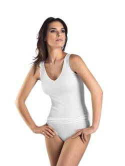 Hanro Damen Cotton Seamless Unterhemd, Weiß (white 0101), 42/44 (Herstellergröße: M) von Hanro