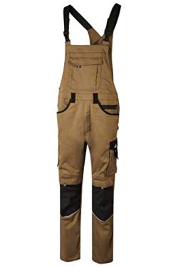 Hans Schäfer Workwear HSW Professional – Latzhose für Herren – Lange Arbeitshose mit Knietaschen – Bequem, strapazierbar und qualitativ – Sand, 26 von Hans Schäfer Workwear