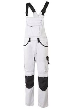 Hans Schäfer Workwear HSW Professional – Latzhose für Herren – Lange Arbeitshose mit Knietaschen – Bequem, strapazierbar und qualitativ – Weiss, 24 von Hans Schäfer Workwear