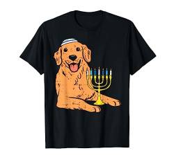 Jüdischer Golden Retriever Hund Chanukka Pyjama T-Shirt von Hanukkah Shirts Jew Chanukah Men Women Kids Gifts