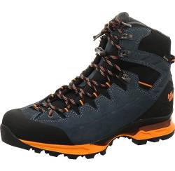 Hanwag M Makra Trek GTX Blau - Gore-Tex Technischer wetterfester Herren Bergschuh, Größe EU 46 - Farbe Steel - Orange von Hanwag