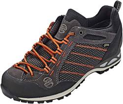 Hanwag Makra Low GTX Men Größe UK 11 Asphalt/orange von Hanwag