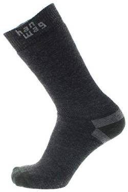 Hanwag Thermo Socke Grau, Merino Socken, Größe 42 - 44 - Farbe Asphalt - Dark Green von Hanwag