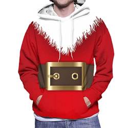 Hässliche Weihnachtspullover Herren , Ugly Christmas Sweater Herren 4XL , Weihnachtspullover Rot Weiß Damen , Weihnacht Pullover , Weihnachtspulli Herren 3XL,Kapuzenpullover Weihnachten von Haohon