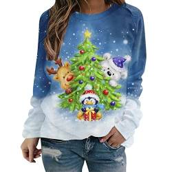 Weihnachtspullover Damen WeiÃŸ Weihnachten Pullover Katze Alkohol Weihnachspullis XXL mit Glitzer Fleece Christmas Sweater Damen Weihnachts Tshirt Sweatshirt Xmas Pulli Shirt Weihnachts Hoodie von Haohon