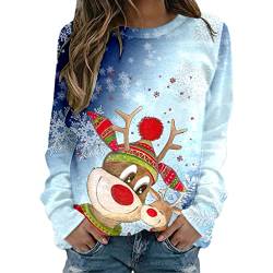 Weihnachtspullover Damen WeiÃŸ Weihnachten Pullover Katze Alkohol Weihnachspullis XXL mit Glitzer Fleece Christmas Sweater Damen Weihnachts Tshirt Sweatshirt Xmas Pulli Shirt Weihnachts Hoodie von Haohon