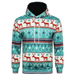 Weihnachtspullover Herren 4XL Übergröße, Ugly Christmas Sweater Herren 6XL, Weihnachtspullover Rot Weiß Damen, Weihnacht Pullover, Weihnachtspulli Herren 3XL,Kapuzenpullover Weihnachten von Haohon