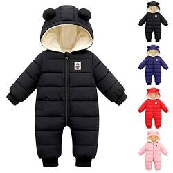 Haokaini Unisex Baby Schneeanzug Kapuzenoverall Wintermantel Langarm Strampler Kleidung Dicke Jacke Outwear für Kleinkind Jungen Mädchen von Haokaini