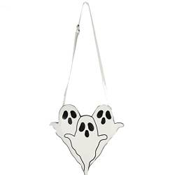 Halloween Crossbody Bag Pu Leder Ghost Umhängetaschen Gothic Sling Bag Kreative Messenger -tasche Für Frauen Mädchen von Haowul