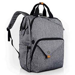 Laptop Rucksack Hellgrau 15,6 Zoll Wasserdichter Business Computer Notebook Rucksack mit Laptopfach Herren Damen(7651EU-G) von Hap Tim