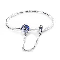 Hapour 925 Plata de Ley Pulsera de Encanto para las Mujeres Mariposa Mejor Amigo Corazón Luna y Estrella Cadena de la Serpiente Pulsera de Encanto con 5A Cubic Zirconia von Hapour